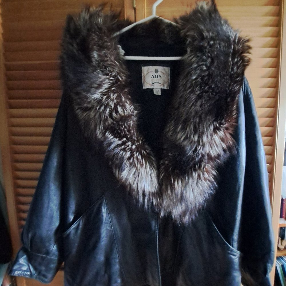 Vintage Leather Faux Fur Jacket